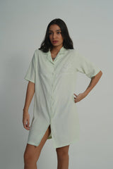 AXTZH Single-piece Shirt Style Nightwear X2218-MINT-G1C