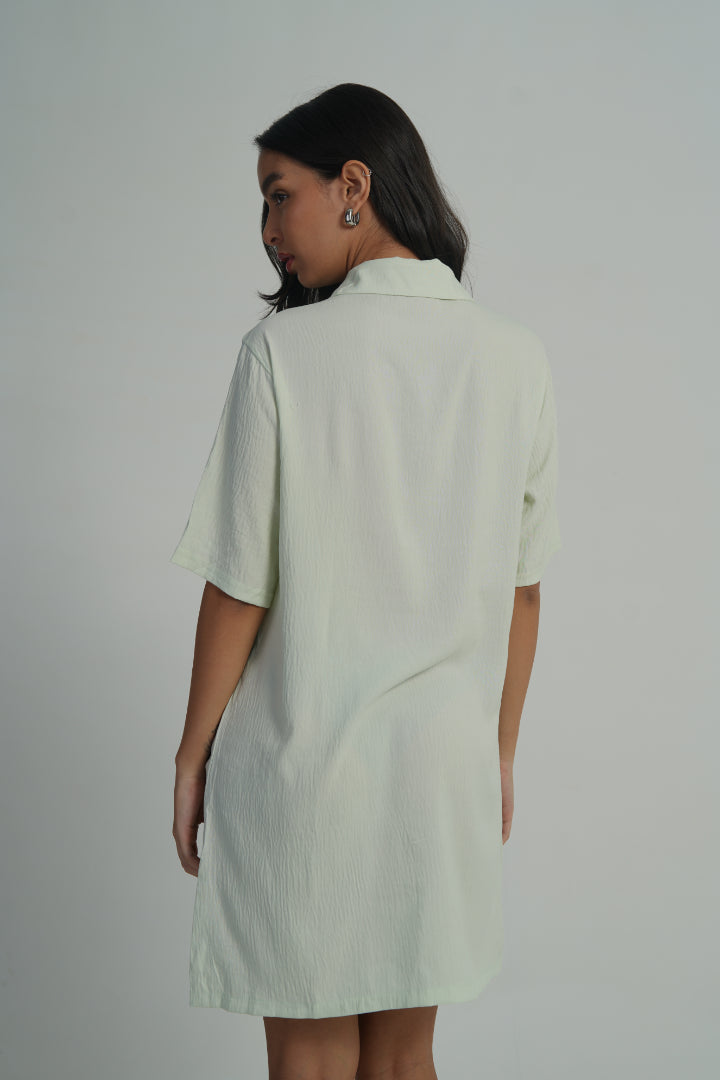 AXTZH Single-piece Shirt Style Nightwear X2218-MINT-G1C