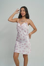 AXTZH Satin Heart Print Nightdress NIGHTWEAR X0301-PINPR-F1S