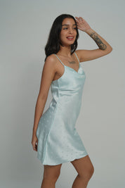 AXTZH Satin Heart Print Nightdress NIGHTWEAR X0301-MINT-F1S