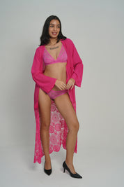 AXTZH Make Waves in Style with This Flirty Lingerie Swimwear Piece X2601-FUCHSIA-SNGB2