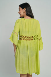 AXTZH Cutwork Tie-Up Beach Cover-Up SARONG X0630-MEADOW-SNGA2