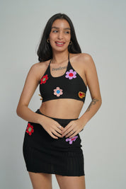 AXTZH Summer Petal Vibes Two-Piece  X2919-BLKPR-BW2PF