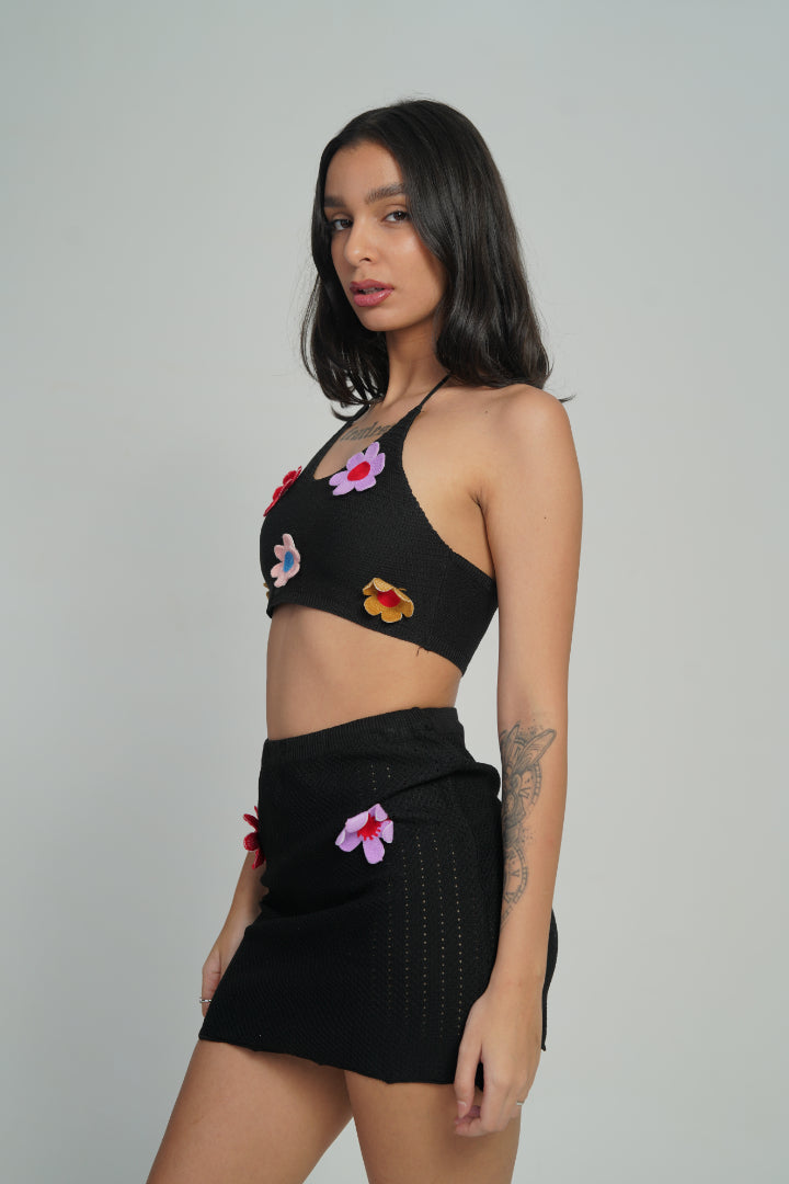 AXTZH Summer Petal Vibes Two-Piece  X2919-BLKPR-BW2PF