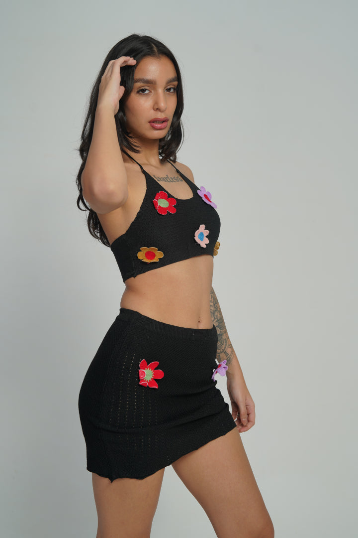 AXTZH Summer Petal Vibes Two-Piece  X2919-BLKPR-BW2PF