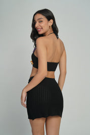 AXTZH Summer Petal Vibes Two-Piece  X2919-BLKPR-BW2PF