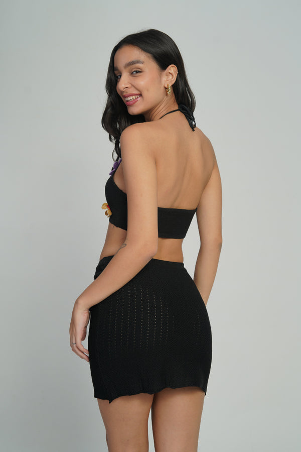 AXTZH Summer Petal Vibes Two-Piece  X2919-BLKPR-BW2PF