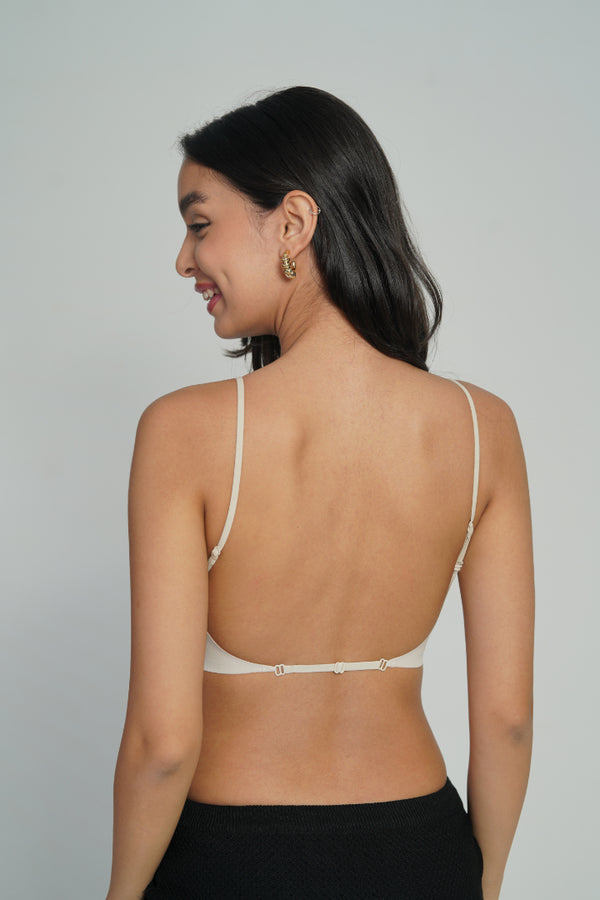 AXTZH Feminine Bralette for Women Featuring Satin Cups and Floral Lace Finish X5106-WHITE-CN124