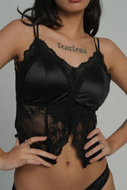 AXTZH Enchanted Veil Bralette-X5106-BLACK-CN124