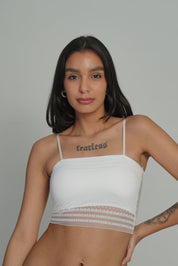 AXTZH Whisper Lace Bralette-X8055-WHITE-CN122