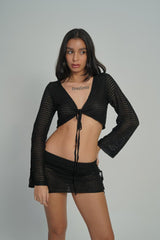 AXTZH Breezy Escape Beachwear-X4562-BLACK-BW2PF