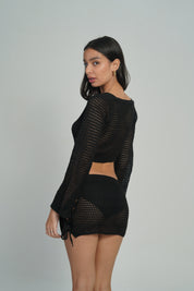 AXTZH Breezy Escape Beachwear-X4562-BLACK-BW2PF