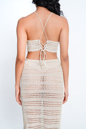 AXTZH Crochet-Inspired 2-Piece Beachwear Lingerie Set  X2534-IVORY-BW2PF