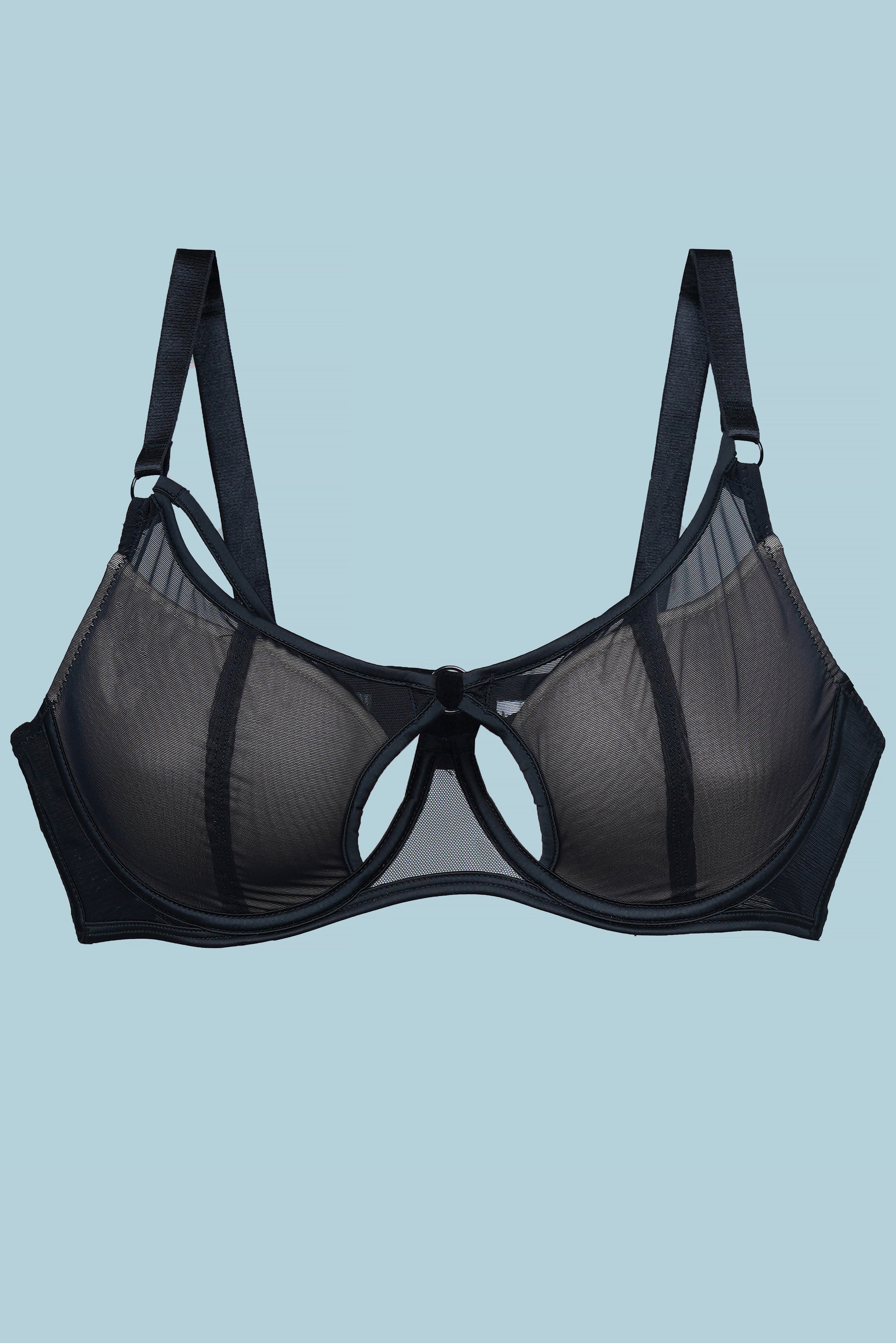 BELLAGIO One-piece bra paired with matching panty BB1002-BLACK-DN102