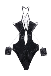 AXTZH Midnight Temptation Bodysuit nightwear  X0225-BLACK-BS1P