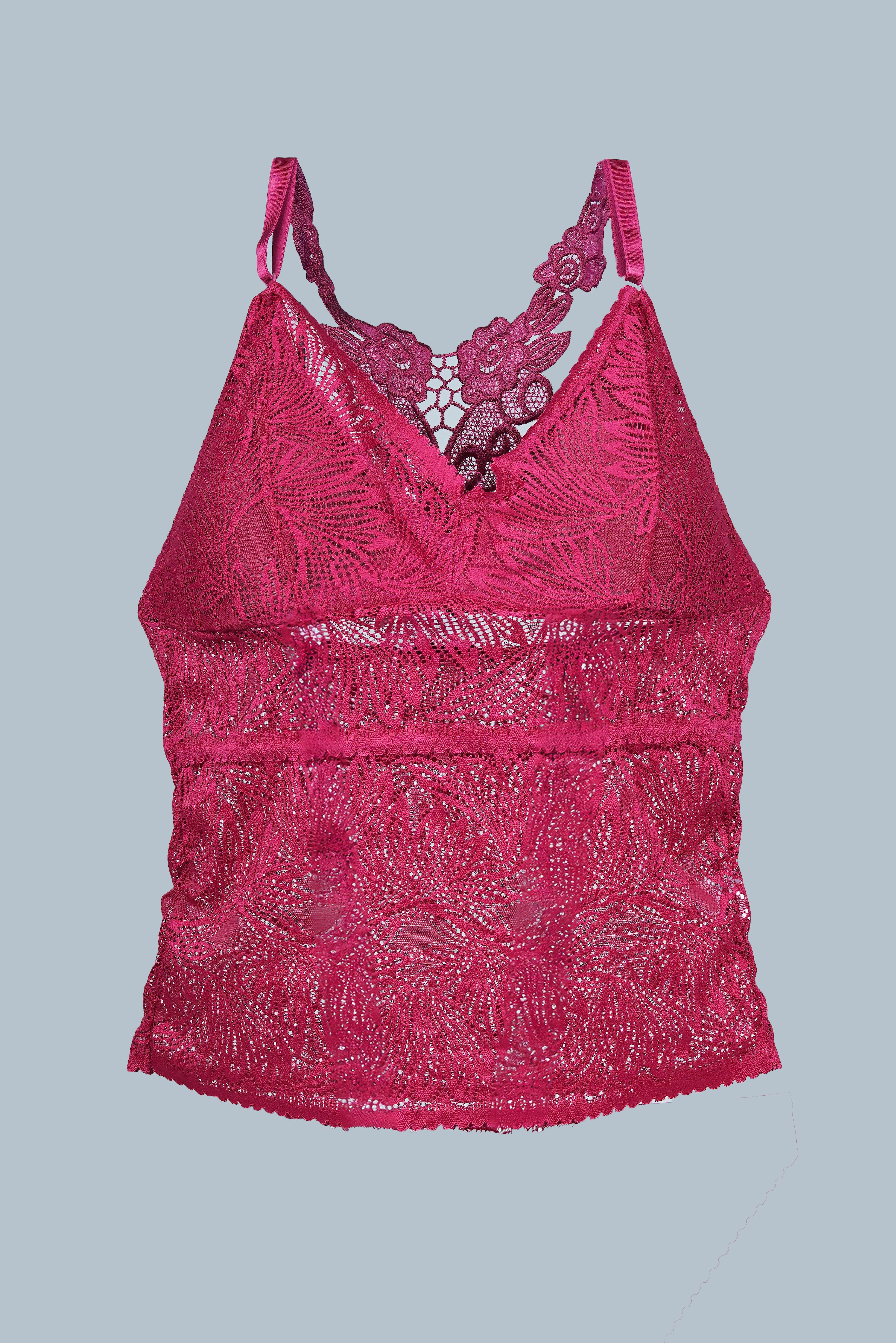 AXTZH Whisper Lace Bralette X5015-SCARLET-CN124