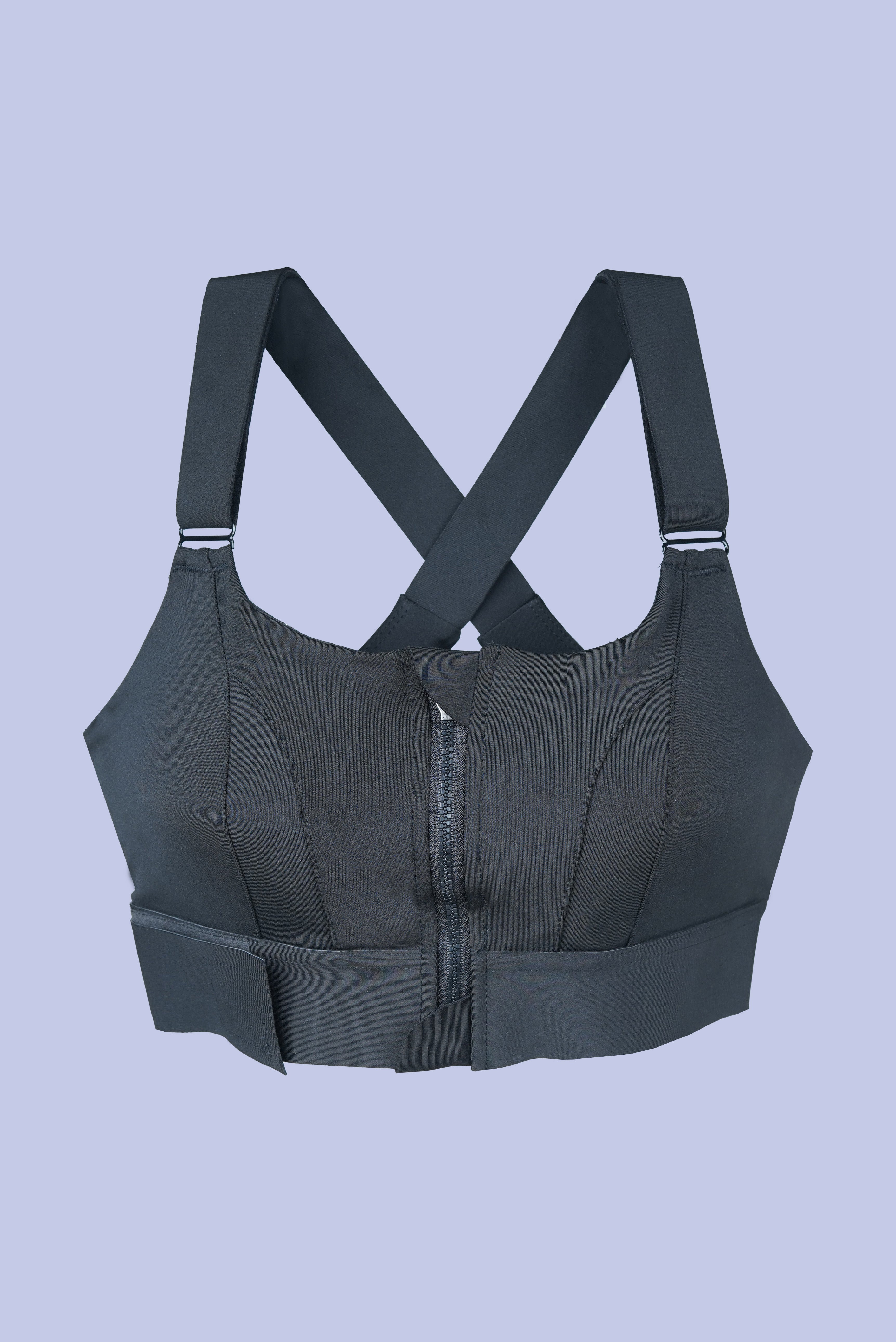 AXTZH Full Coverage Women’s Sports Bra – Perfect Blend of Strength, Comfort, and Style X0839-BLACK-CP120