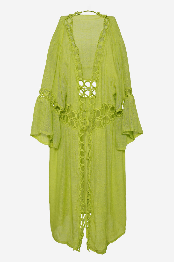 AXTZH Cutwork Tie-Up Beach Cover-Up SARONG X0630-MEADOW-SNGA2