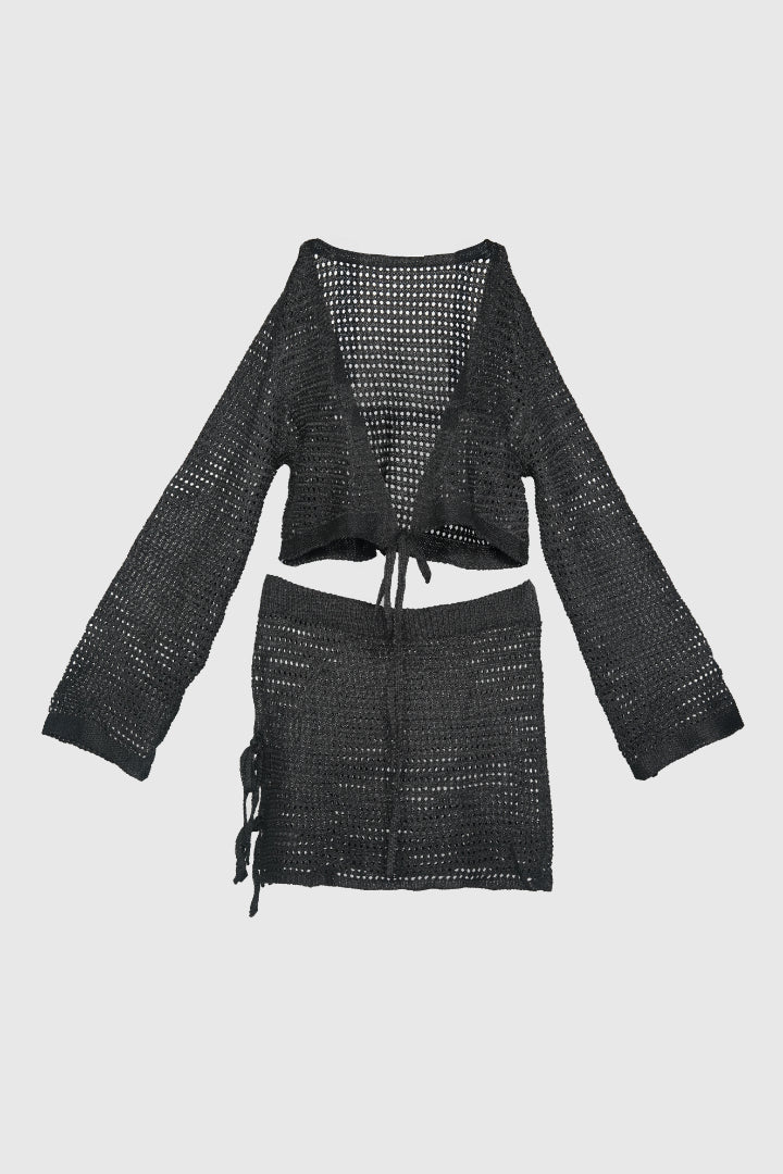 AXTZH Breezy Escape Beachwear-X4562-BLACK-BW2PF