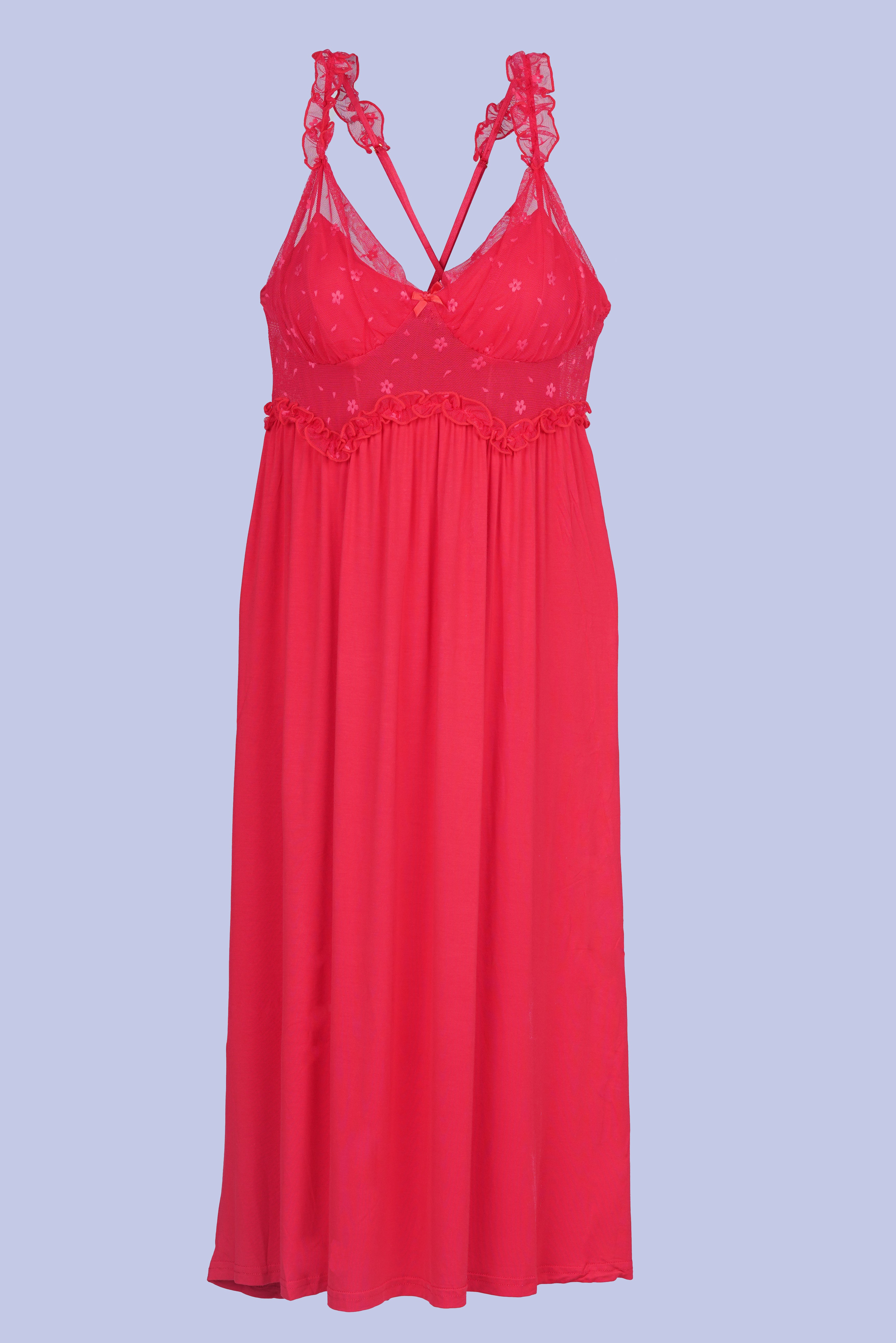 AXTZH Luxurious Women’s Nightwear Ensemble Featuring Long Robe and Inner Slip X0310-CRIMSON-F22MO