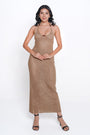 AXTZH choco Crochet Bridal Nightwear Dress X0047-CHOCO-SNGB1