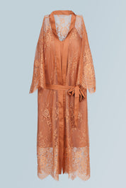 AXTZH Two-Piece Women’s Nightwear Collection Combining Timeless Elegance with Sensual Charm X2105-TERRACOTTA-F12S