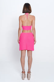 AXTZH Crochet Halter Crop & Skirt Beachwear Set X2919-NPNPR-BW2PF