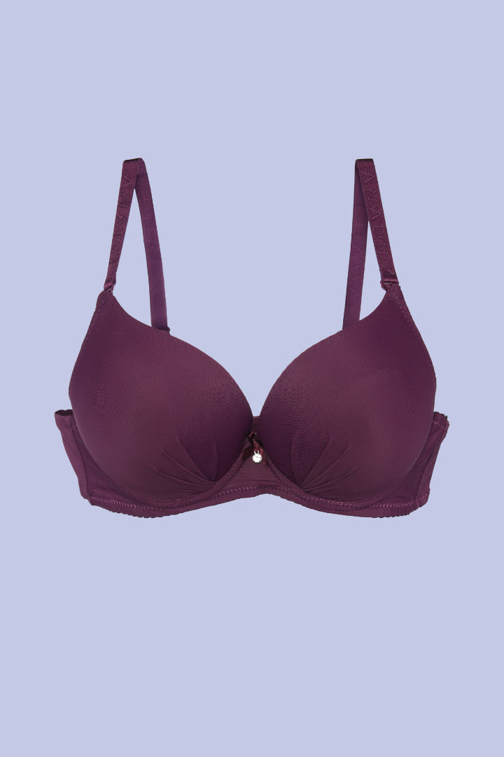 AXTZH Padded Bra for Women – Stylish One-Piece with Enhanced Shape and Gentle Comfort  AB0009-WINE-DP401