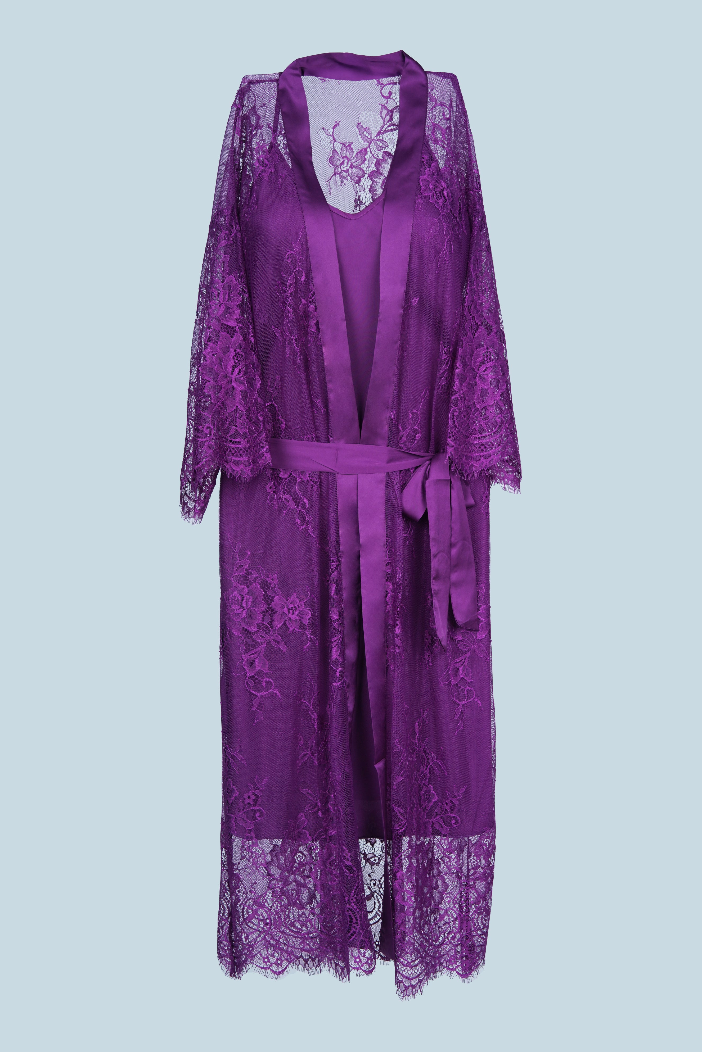 AXTZH Two-Piece Women’s Nightwear Collection Combining Timeless Elegance with Sensual Charm X2105-MULBERRY-F12S