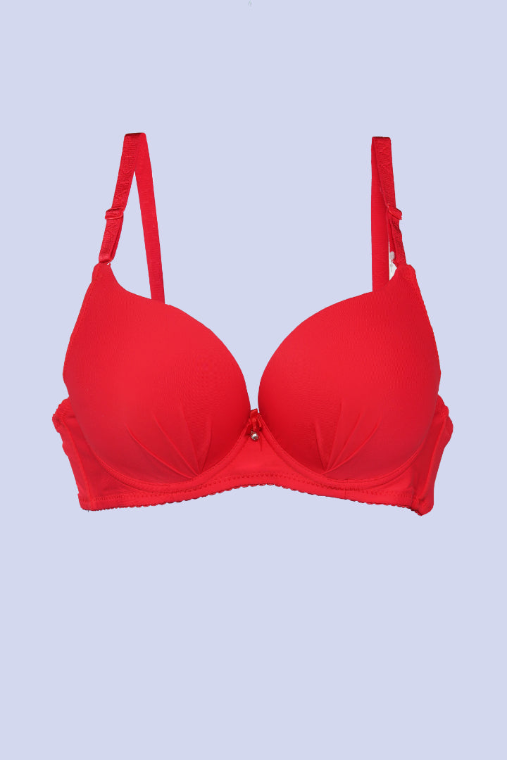 AXTZH Padded Bra for Women – Stylish One-Piece with Enhanced Shape and Gentle Comfort  AB0009-RED-DP401