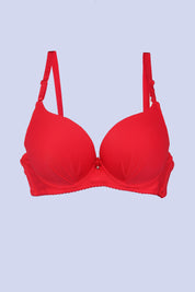 AXTZH Padded Bra for Women – Stylish One-Piece with Enhanced Shape and Gentle Comfort  AB0009-RED-DP401
