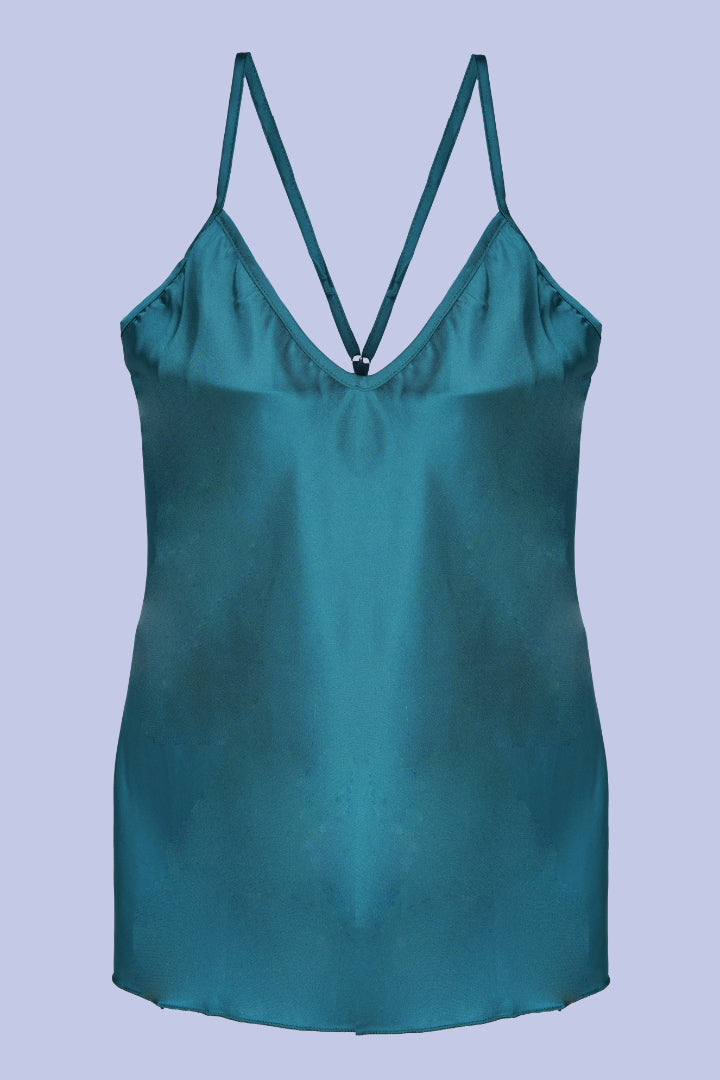 AXTZH Luxurious Women’s Nightwear Set with Lace-Trimmed Robe, Inner Top, and Matching Bottoms X2168-BGREEN-NSL3PS
