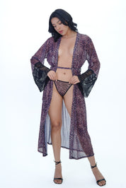 AXTZH Leopard Print 2-Piece Nightwear Set X0026-LEOPR-H2N
