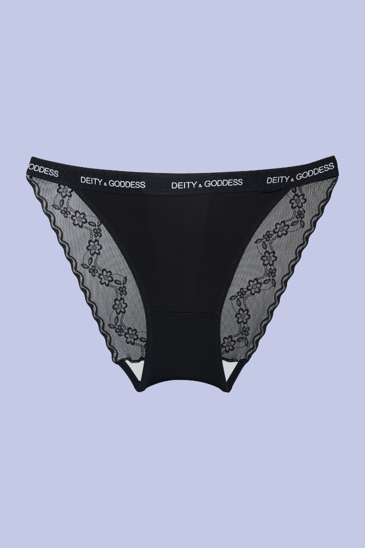 AXTZH Minimal Coverage Thong Brief for Women with Smooth Finish and Everyday Comfort XPTYFNE3751IO-BLACK