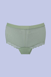 AXTZH Women’s Sexy Mid-Rise Brief with Soft Fabric and Delicate Scalloped Edges XPTYFNE6524IO-TGREEN
