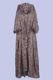 AXTZH  Elegant Two-Piece Women’s Nightwear Set with Flowing Robe and Matching Slip X2128-LEOPR-F12S