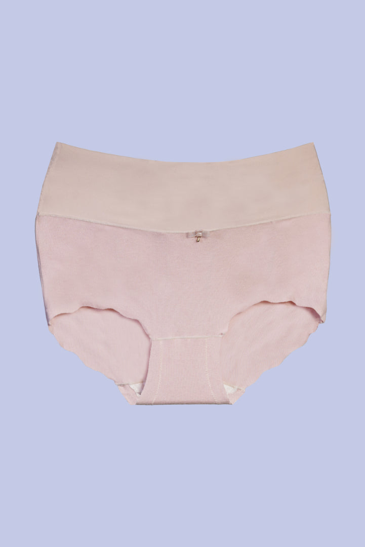 AXTZH Seamless Body-Hugging Women’s Brief with Delicate Front Accent XPTYSCOTHW1231IJ-PEACH