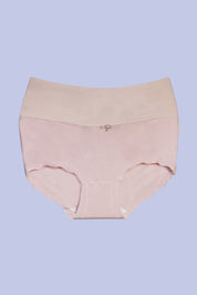 AXTZH Seamless Body-Hugging Women’s Brief with Delicate Front Accent XPTYSCOTHW1231IJ-PEACH