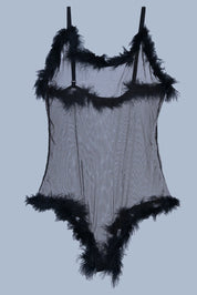 AXTZH One-piece lingerie nightwear X0648-BLACK-BS1P