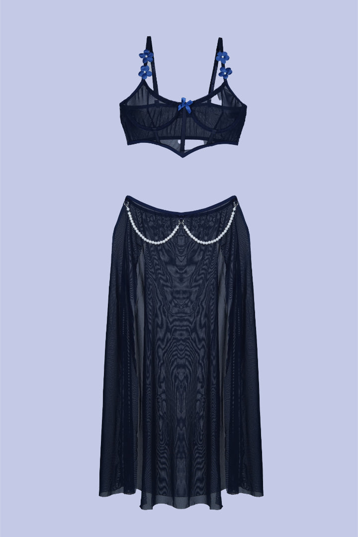 AXTZH 2-Piece Sexy Nightwear Set X0264-MIDNIGHT-BS2P