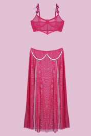 AXTZH 2-Piece Sexy Nightwear Set X0264-SCARLET-BS2P