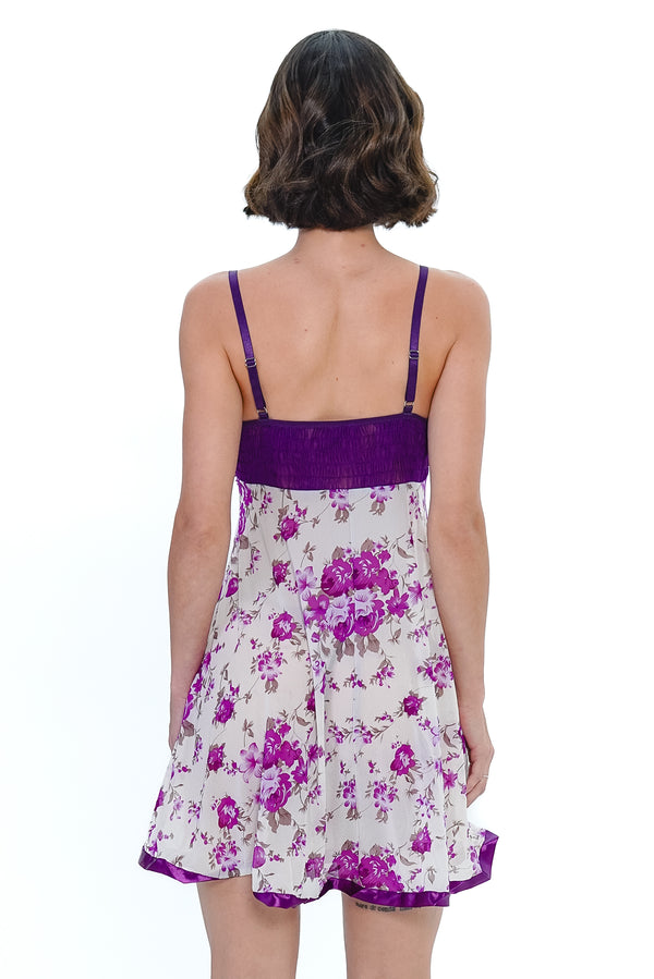 AXTZH ROMANTIC TWO-PIECE BRIDAL NIGHTWEAR X0987-PURPR-F11N