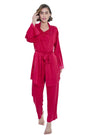 AXTZH Romantic Bridal Nightwear 3-Piece Set X6460-SCARLET-NSSL3PS