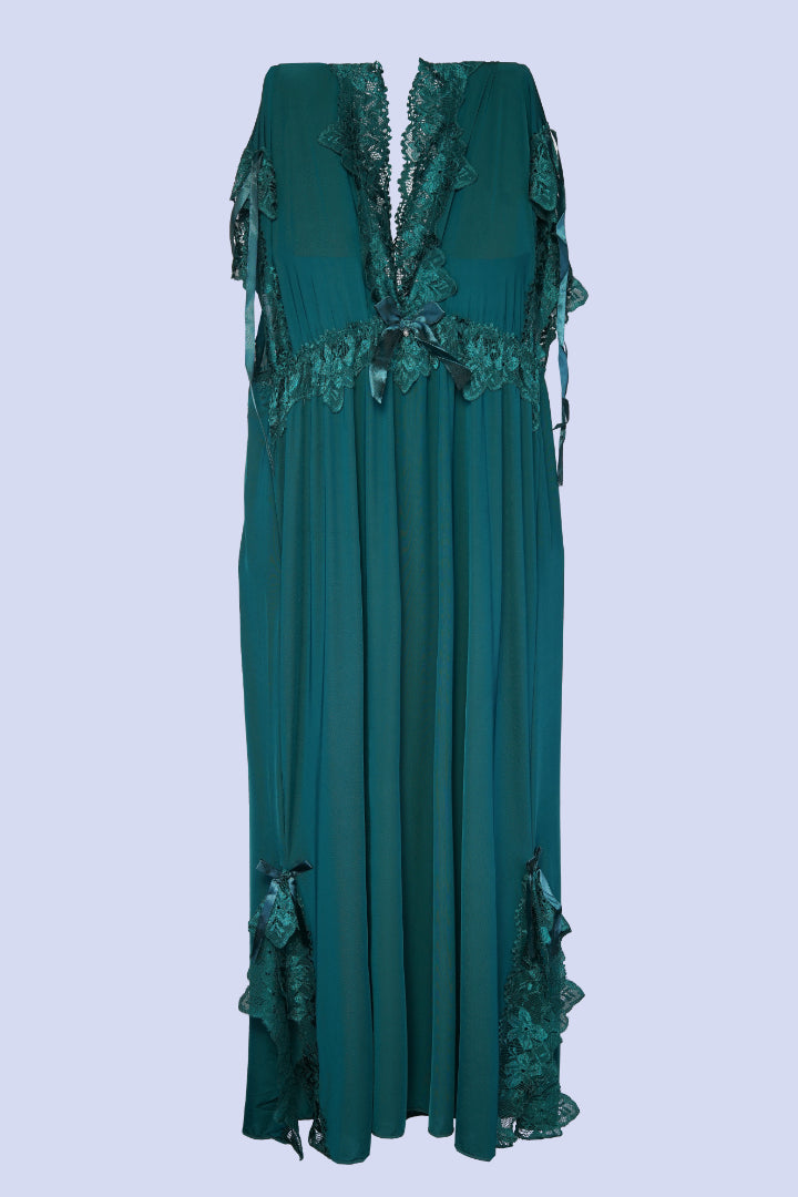 AXTZH Graceful 2-Piece Nightwear Ensemble X2501-PINE-F2M