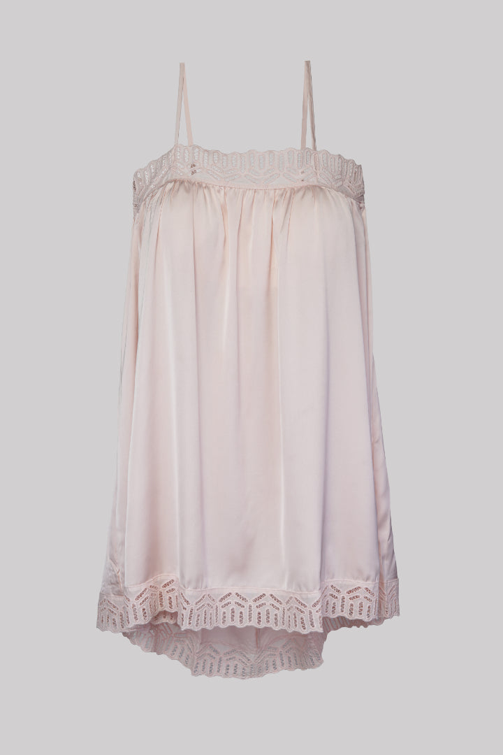 AXTZH Women’s Nightwear Slip Dress with Delicate Spaghetti Straps and Feminine Detailing X5907-BLUSH-F1S