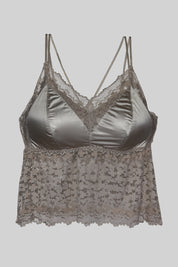 AXTZH Lace Bralette for Women Featuring Elegant Sheer Floral Overlay and Soft Support X3154-FF-CN124