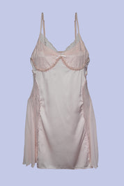 AXTZH Women’s Luxury Nightwear Set with Adjustable Robe and Soft Satin Inner Dress X0931-BLUSH-F11S