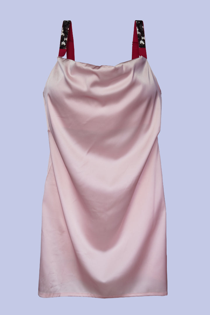 AXTZH Stylish Nightwear Set for Women with Delicate Inner Dress and Matching Lace Cover-Up X0115-SCARLET-F11S