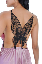 AXTZH BRIDAL SATIN NIGHTWEAR SLIP X0837-BLUSH-F1S