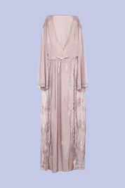 AXTZH Romantic Nightwear Set for Women with Sheer Longline Robe and Lace Accents X3493-FF-F2M